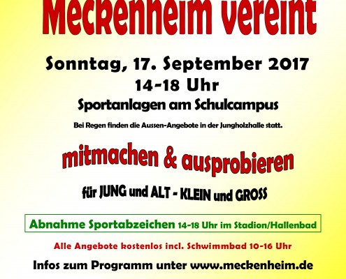 Plakat Spiel- & Sportfest Meckenheim 2017